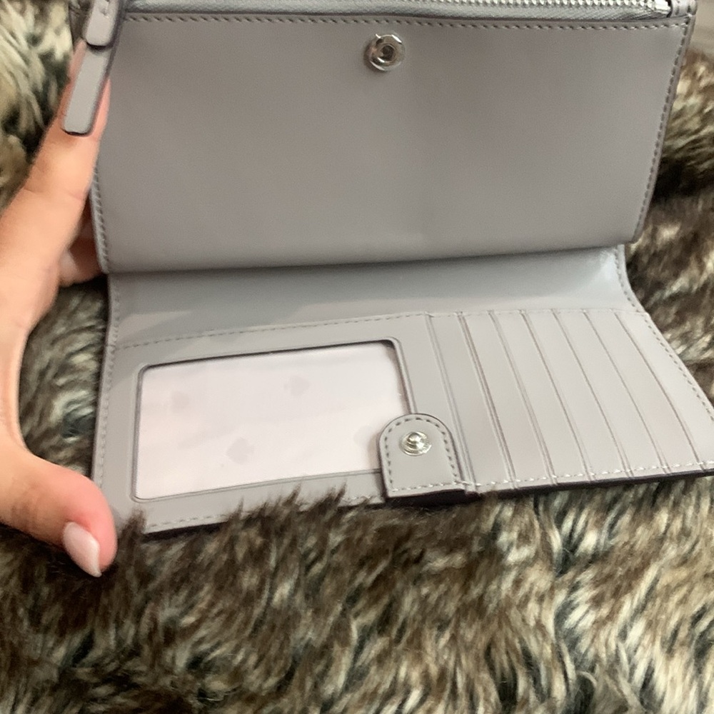 Kate Spade Pewter Grey Wallet-NWOT - Picture 12 of 12